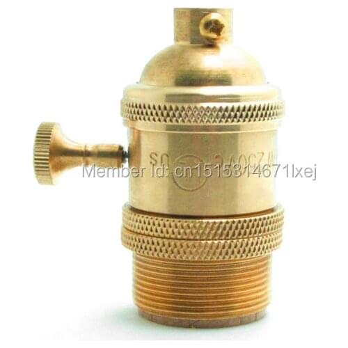 Free shipping E26/E27 Edison Metal Lamp Holder Vintage Retro Pendant Light Holder with ring