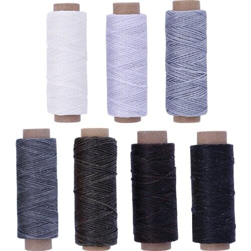 MIUSIE High Quality Durable 50 Meters 1mm 150D Leather Waxed Thread Cord for DIY Handicraft Tool Hand Stitching Thread