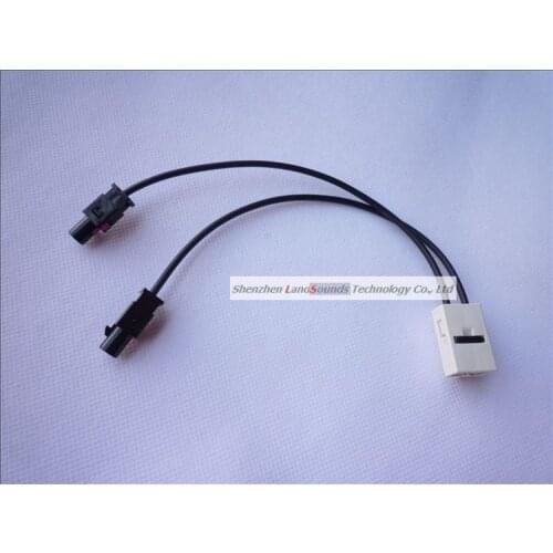 OEM RNS315 RNS510 FM Antenna Radio AM Arieal Cable Adapter with 2 socket for VW Passat CC B7 Tiguan Golf mk6