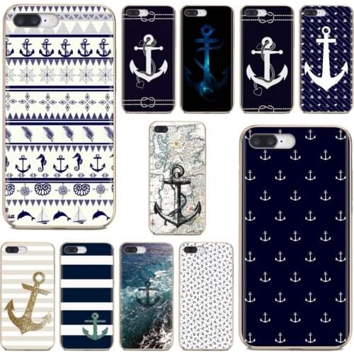 Luxury Silicone Phone Case For Xiaomi Mi A1 A2 A3 5X 6X 8 9 9T 10 10T 11 Lite SE Pro Navy Stripes Hope Anchor