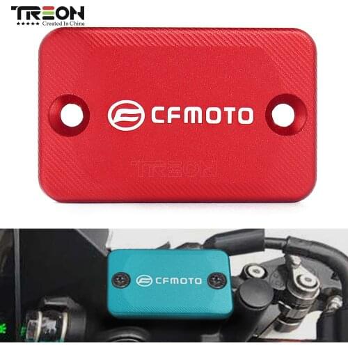 With LOGO Motorcycle CNC Front Brake Oil Reservoir Fluid Cap For CFMOTO CF 250 SR CF250SR CF 250SR Acccessories