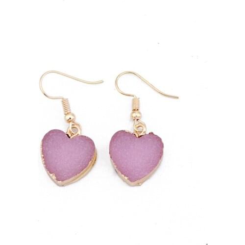 BELLAHYDIARY Simple Heart Resin Crystal Earring Lovely Korean Earrings For Women Earings Fashion Jewelry Brincos 2019 Pendant