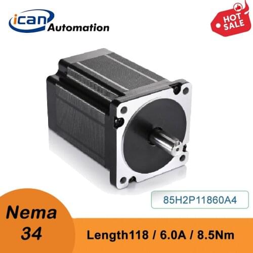 ICAN Stepper Motor Nema 34 6.0A 8.5Nm 118mm length High Torque Dc Motor