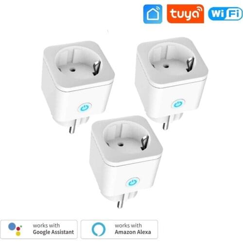 EU Plug WIFI Smart Socket Wireless Remote Switch Smart Timer Plug Voice Control Outlet Home Fire Retardant PC Smart Power Socket
