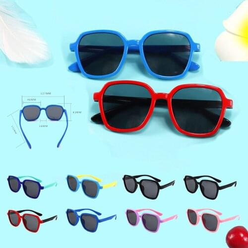 1pcs 2021 New Fashion Polarized Kids Boys Girls Silicone Flexible Sunglasses Shades Children summer Outdoor Beach Eyewear Uv400