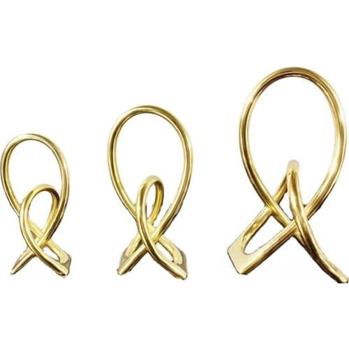 Modern simple European copper double ring torsion ornaments