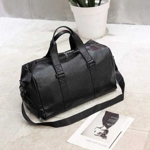 Fitness PU Leather Bag for Sport Men Women Large Capacity Sport Training Bag Gym Travel Bags Women Yoga Totes Handbag