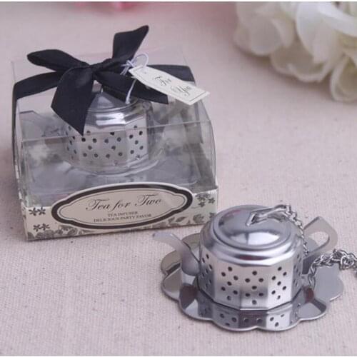 Wedding favors "Tea for Two " Teapot Tea Infuser Favors Bridal Shower Party Gifts Free shipping LX7837
