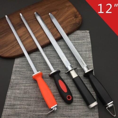 12 inch sharpening rod professional kitchen knife grindstone carbon steel sharpening steel150 knife sharpner rod