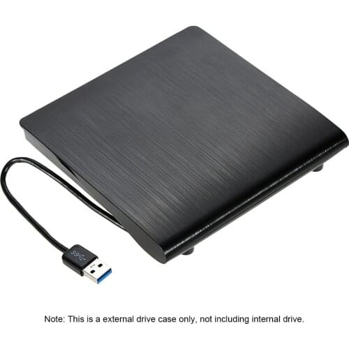 Ultra Slim Portable USB 3.0 SATA 12.7mm External Optical Disk Drive Case Box for PC Laptop Notebook
