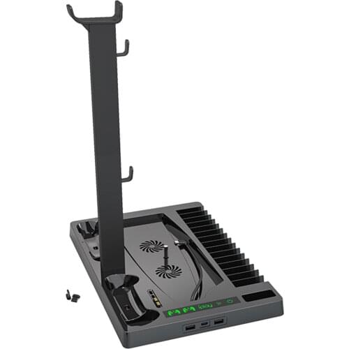 Charger Vertical Stand + Cooling Fan USB Hub for PS5 Controller Consoles