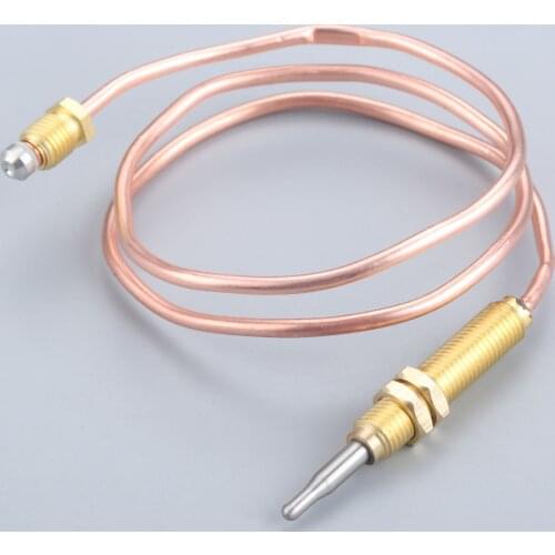 1pc Universal Gas Thermocouple 600mm M8*1 Head Thread with/2nuts fits Gas Fireplace Fire Pit Grill Stove Outdoor BBQ Gas Heater