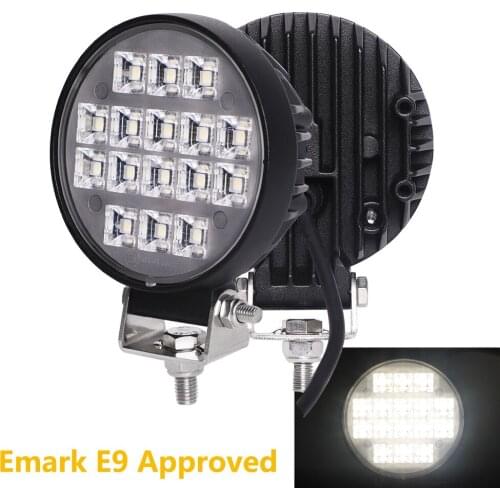 2Pcs 24w Bright LED Flood Beam Work Light with Mounting kit for Car SUV Truck Pick up Driving Fog Lamp Car Camping Hiking