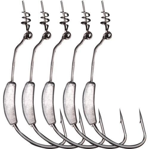 5PCS/Bag Fishing Lures Crankhook2g-7g Artificial High-carbon steel For Soft Worm Bait Crankbait Carp Fishing Tackle Fishing Hook