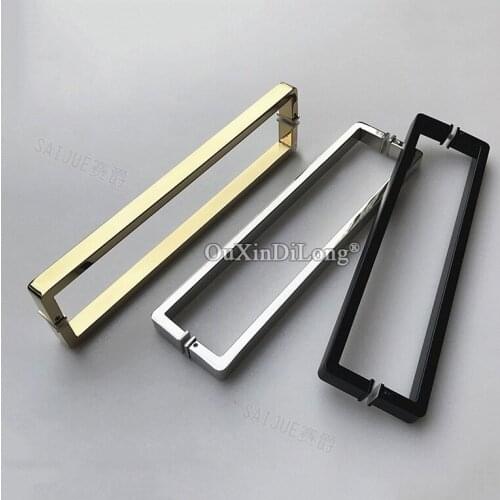 Brand New Stainless Steel Bathroom Shower Sliding Door Handles Glass Pull / Push Door Handles Glass Mount for 6~12mm Thickness