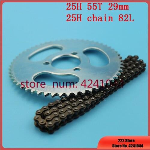 25H chain 82 links JH70 JH90 Timing chain and 25H rear sprocket 55T teeth 29mm for 47cc 49cc 2 Stroke Mini Moto Pocket Bike