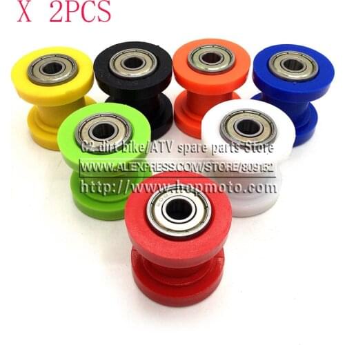 2pcs of 8mm 10mm Chain Roller Slider Tensioner Wheel Guide Pit Dirt Mini Bike Moto Atv High Quality M8 M10 Free Shipping