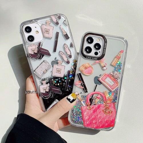 Cute Tide Shell Glitter TPU+PC Phone Cases For iPhone 12 11Pro Max Xs 7 8 Plus Xr X SE 2020 Dynamic Liquid Quicksand Cover Case