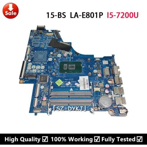 For HP Pavilion 15-BS Mainboard SR342 I5-7200U 928634-001 924751-601 924751-001 CSL50/CSL52 LA-E801P Laptop motherboard