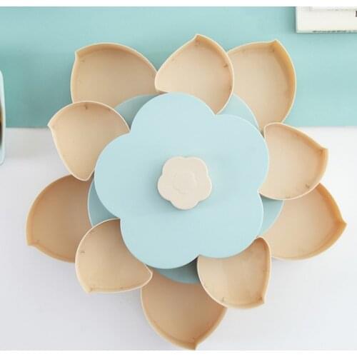 Home Plastic Rotating Fruit Box Flower Candy Box Rotating Snack Bowl with Mobile Phone Holder Dried Fruit Box Christmas Plate