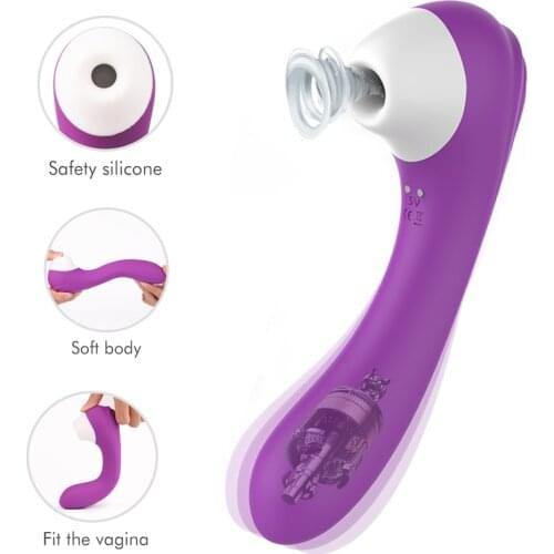 Dual Stimulation Clit Sucker G Spot Dildo Vibrator with 6 Sucking Intensities 9 Strong Vibration Modes Sex Toys for Women 2 in 1
