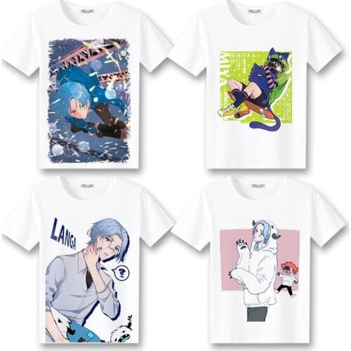 SK8 the Infinity Cosplay T Shirt Miya Shinya Langa Hasegawa Cartoon Print Summer T-Shirt Japanese Anime Casual Top Tee Costume