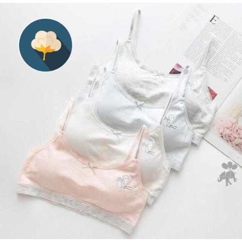 Cotton Training Bra Underwear For Girls Bras Crop Top Girl Kids Children Topic Sports Teen Cute A Teenage 10 12 Years Old Tops