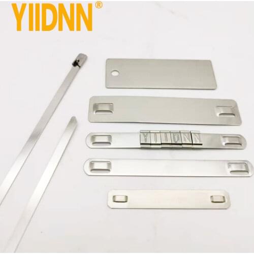 Customized processing stainless steel cable identification plate metal equipment nameplate listed aluminum plate