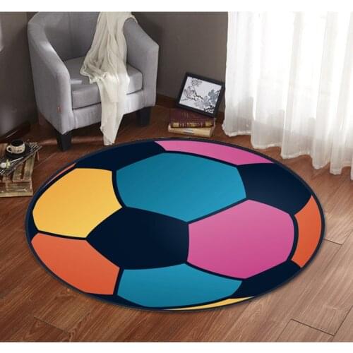 200cm diameter large Area Carpets Creative circular Football/basketball round pattern print carpet kids room computer chair Mat