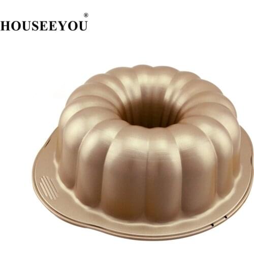 10 Inch Round Non Stick Cake Pans Bread Mold Loaf Oven Pie Dish Hollow Cake Mold Metal Baking Tray Kithcen DIY Cooking Tools