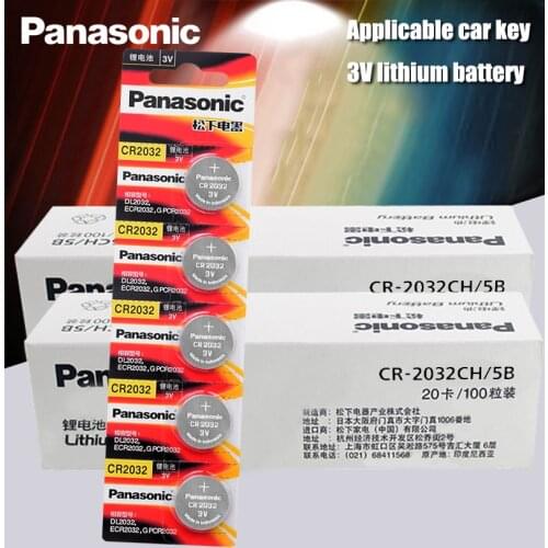 Panasonic Original 200pcs/lot cr 2032 Button Cell Batteries 3V Coin Lithium Battery For Watch Remote Control Calculator cr2032