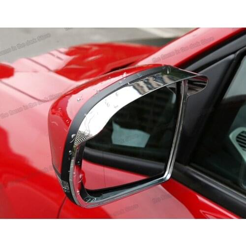 Lsrtw2017 Car Rearview Rear Mirror Rain Shade Eyebrow Frame Trims for Jeep Compass 2017 2018 2019 2020 2021 Accessories Auto