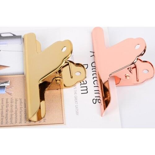 Metal Paper Folder Study Long Tail Folder Student Articles And Rose Gold Clips Office Accessories Office Clip