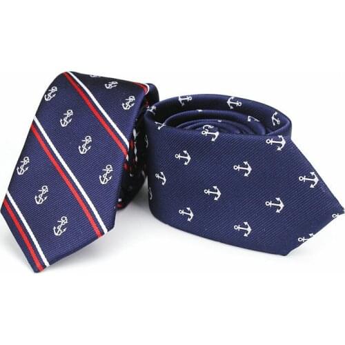 Fashion Anchor Neckties Mens Wedding Wedding Casual Tie Jacquard Korean Style Ultra-narrow Ties 6cm