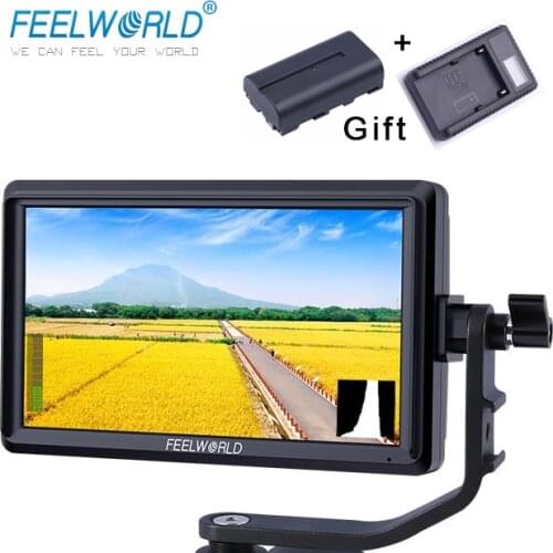 FEELWORLD S55 5.5 Inch DSLR Camera Field Monitor IPS 1280x720 Support 4K HDMI Input Output Tilt Arm for Camera Video Stabilizer