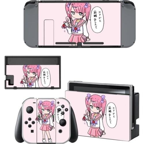 Anime Menhera Chan Nintendo Switch Skin Sticker NintendoSwitch stickers skins for Nintend Switch Console and Joy-Con Controller