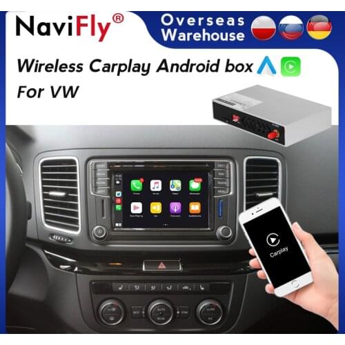 Navifly New Wireless Apple CarPlay Andriod Auto Plug and Play Box For Vw MIB system Support original camera Mirror Lin-k