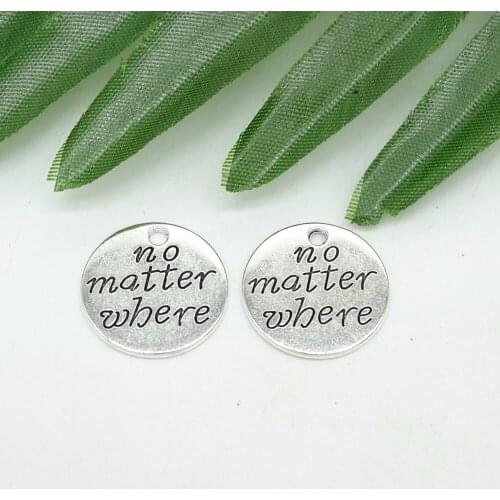 Charm Plates no matter where Making pendant fit Vintage Tibetan Silver,DIY