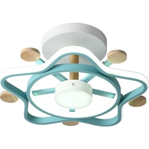 Led Star Pentastar Ceiling Lights Childrens Room Modern Bedroom Pink Princess Room Dimming Ceiling Lamps Living Room Lighting