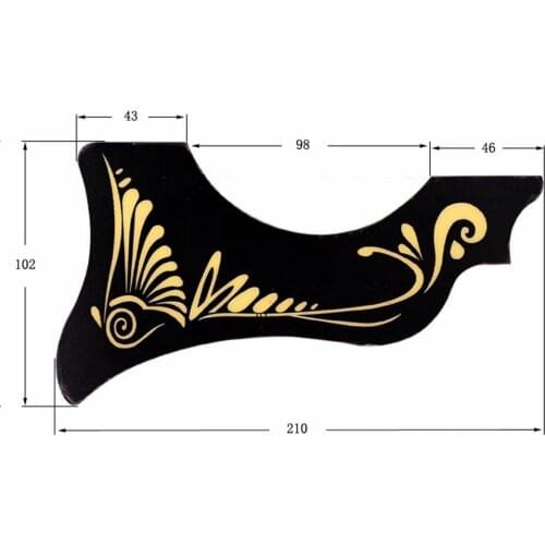 Scratch-resistant Plate For Guitar Pickguard 40/41 "Acoustic Folk Guitar Black