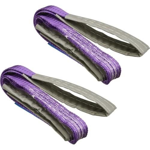 Uxcell Lifting Web Strap 1.3" x 6.6', 2200lbs Capacity, Eye to Eye for Moving Towing Hoisting Work Gear Pack of 2