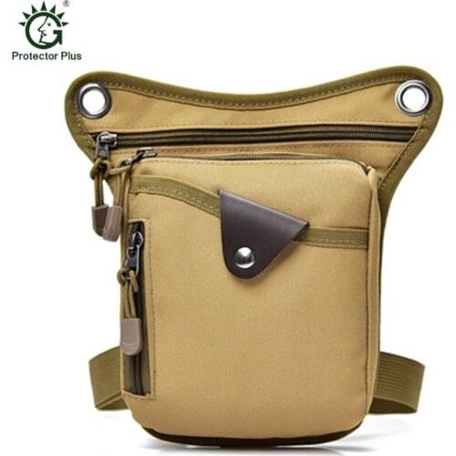 Protector Plus Army Military Waist Pack Bag Mens Waterproof Nylon Shoulder Bag Outdoor Tactical Sports Riding Waist Leg Bag