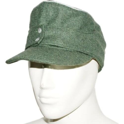 WWII WW2 GERMAN WH OFFICER M43 PANZER WOOL CAP HAT FIELD GREEN