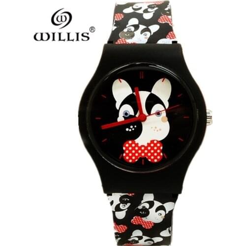 WILLIS Women Fashion Waterproof Cartoon Casual Quartz Brand Sports watches Futuristic Dog patterns Wristwatch Relogio Feminino