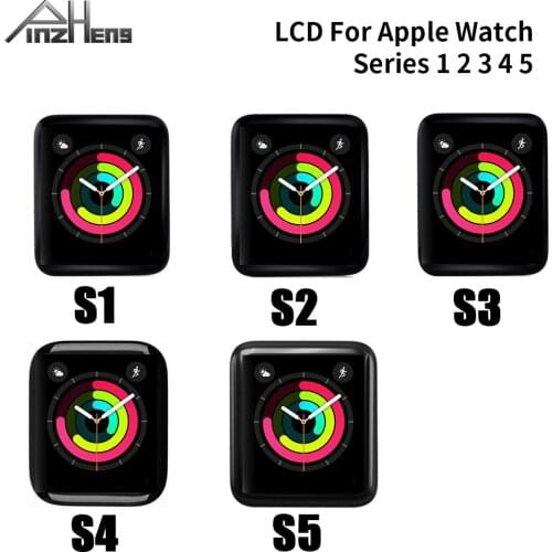 PINZHENG LCD For Apple Watch Series 1 2 3 4 5 6 Touch Screen LCD Display 38MM 40MM 42MM 44MM Digitizer Replacement Screen LCDS