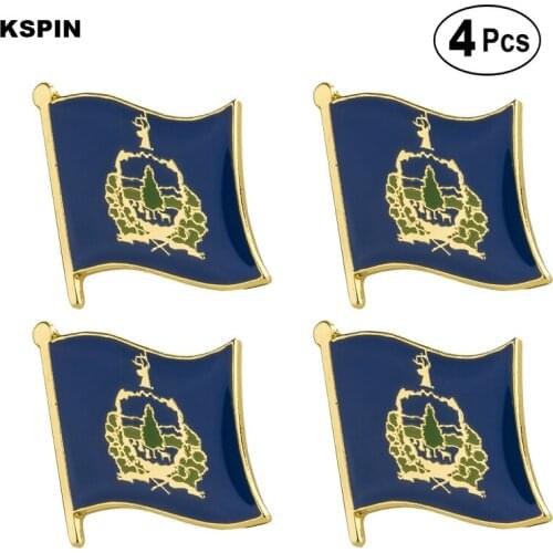 U.S.A Vermont State Flag Pin Lapel Pin Badge Brooch Icons 4pcs