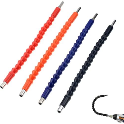 1PC 295mm Universal Shaft Flexible Hex Electric Drill Extention BLACK/BLUE/RED/ORANGE Screwdriver Bit Holder