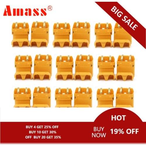 10 Pair Amass XT60PW Plug Connector Male & Female for RC Battery Rc Models 30% OFF