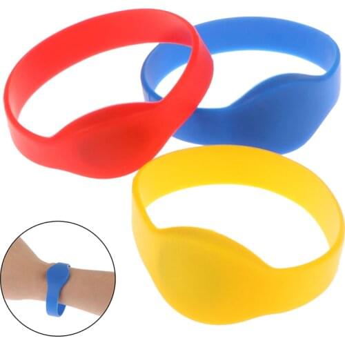 125khz EM4100 TK4100 Wristband RFID Bracelet ID Card Silicone Band Read Only Access Control Card 3 Colors 1pc
