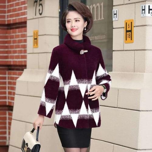 2021 new imitation mink coat female autumn and winter western style long woolen coat